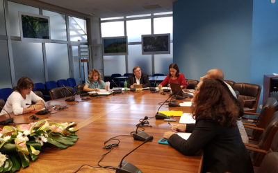 Réunion autour de la Croissance bleue Odyssea, avec les services instructeurs de la Région île de La Réunion et du programme Interreg Océan Indien